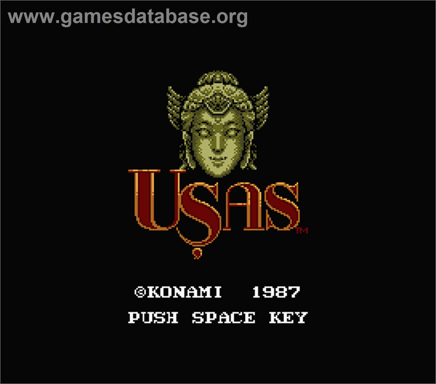 Treasure of Usas - MSX 2 - Artwork - Title Screen