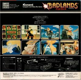 Box back cover for Bad Lands on the MSX Laserdisc.