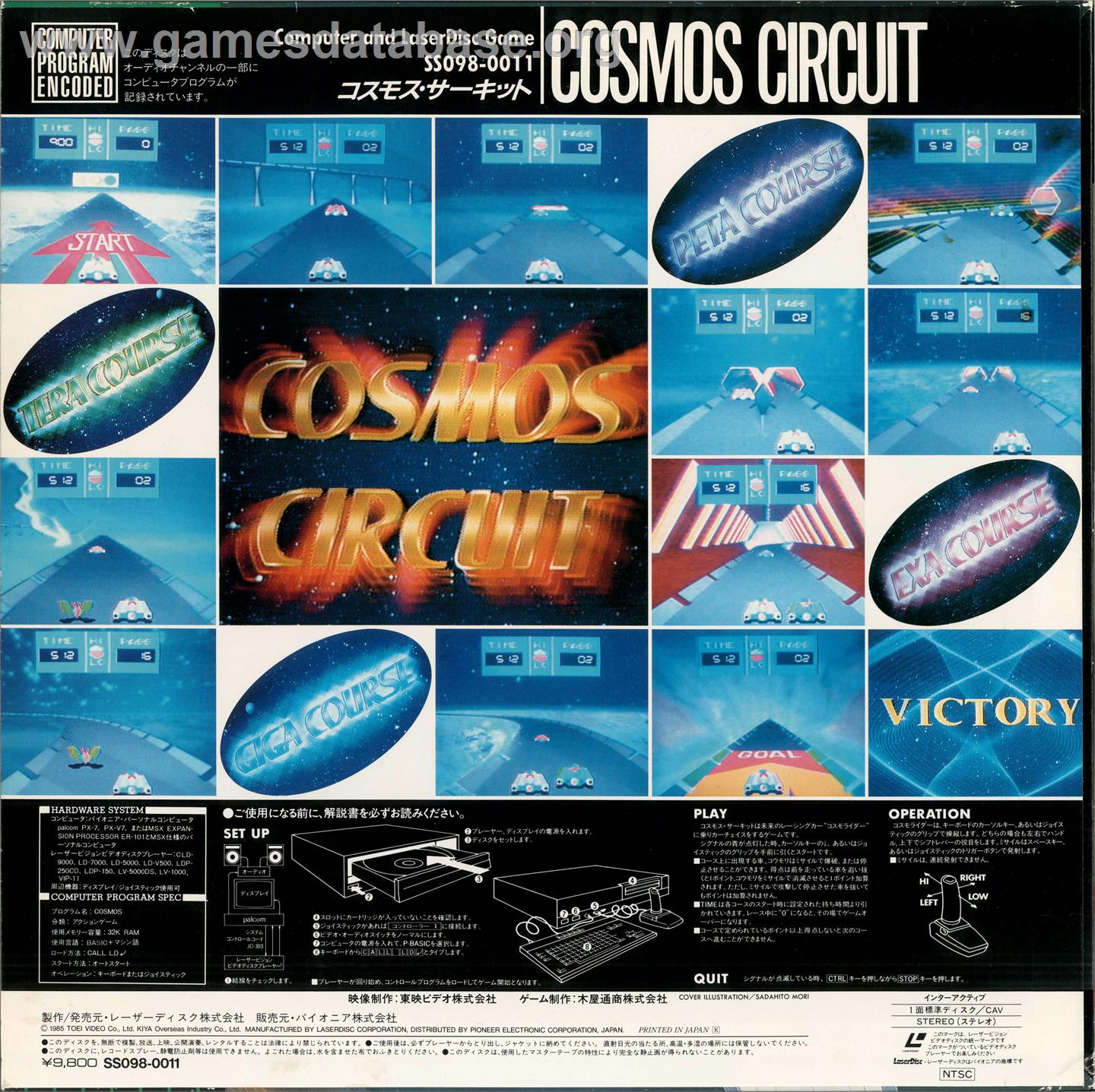 Cosmos Circuit - MSX Laserdisc - Artwork - Box Back