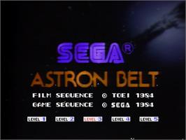 Title screen of Astron Belt on the MSX Laserdisc.