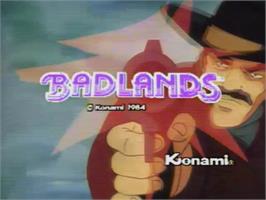 Title screen of Bad Lands on the MSX Laserdisc.