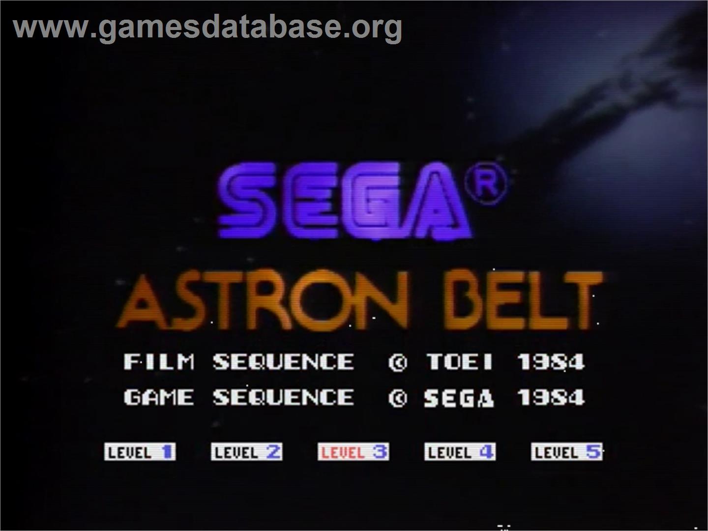 Astron Belt - MSX Laserdisc - Artwork - Title Screen