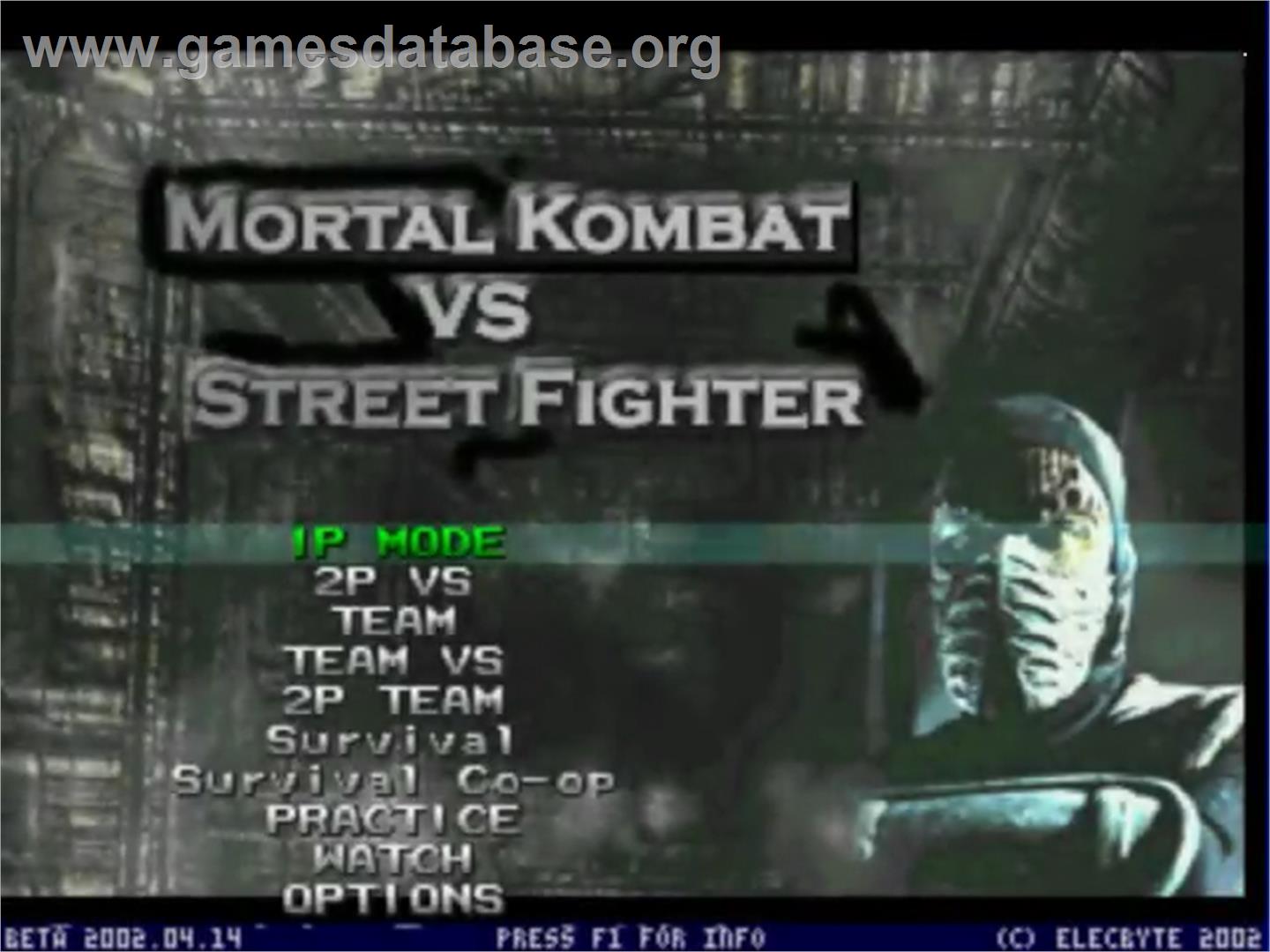 Mortal Kombat vs Street Fighter - MUGEN - Artwork - Title Screen