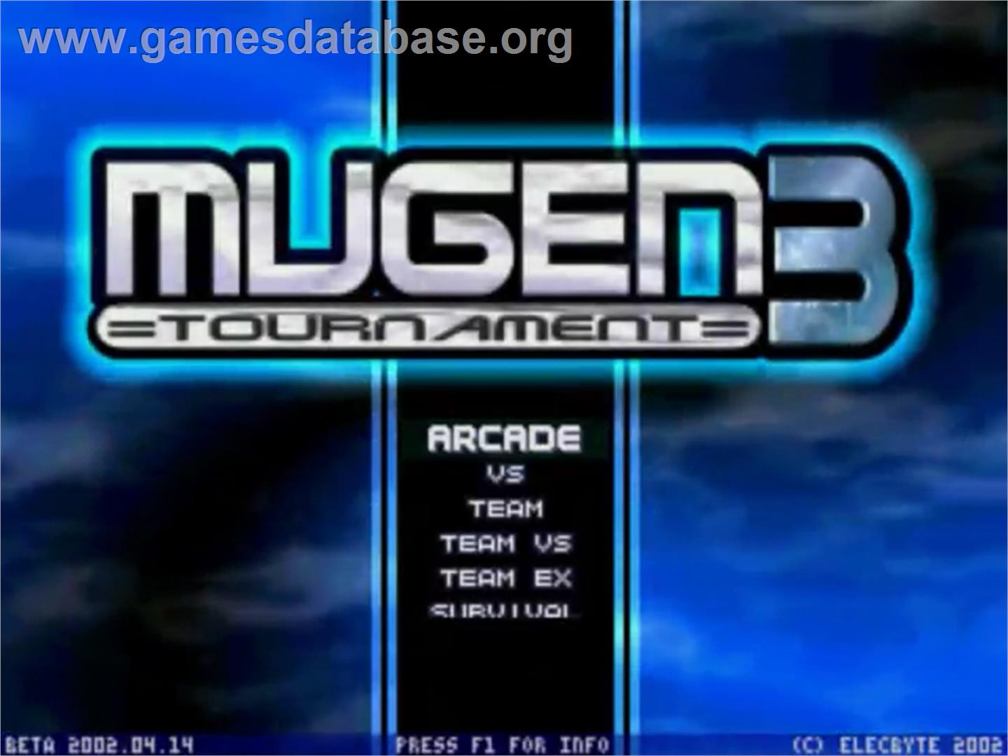 Mugen Tournament 3 - MUGEN - Artwork - Title Screen