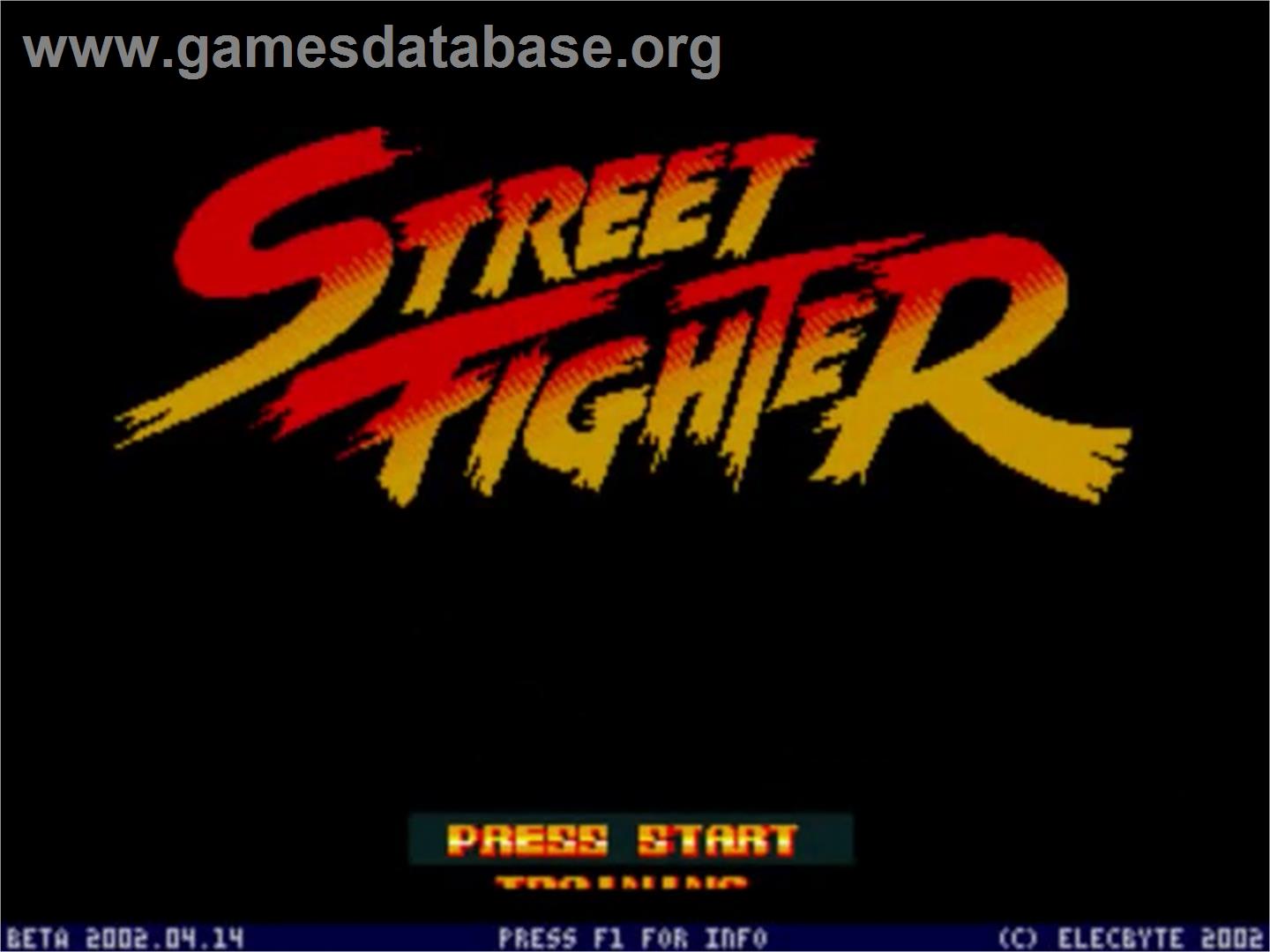 Street Fighter 1 - Champion Edition - MUGEN - Artwork - Title Screen