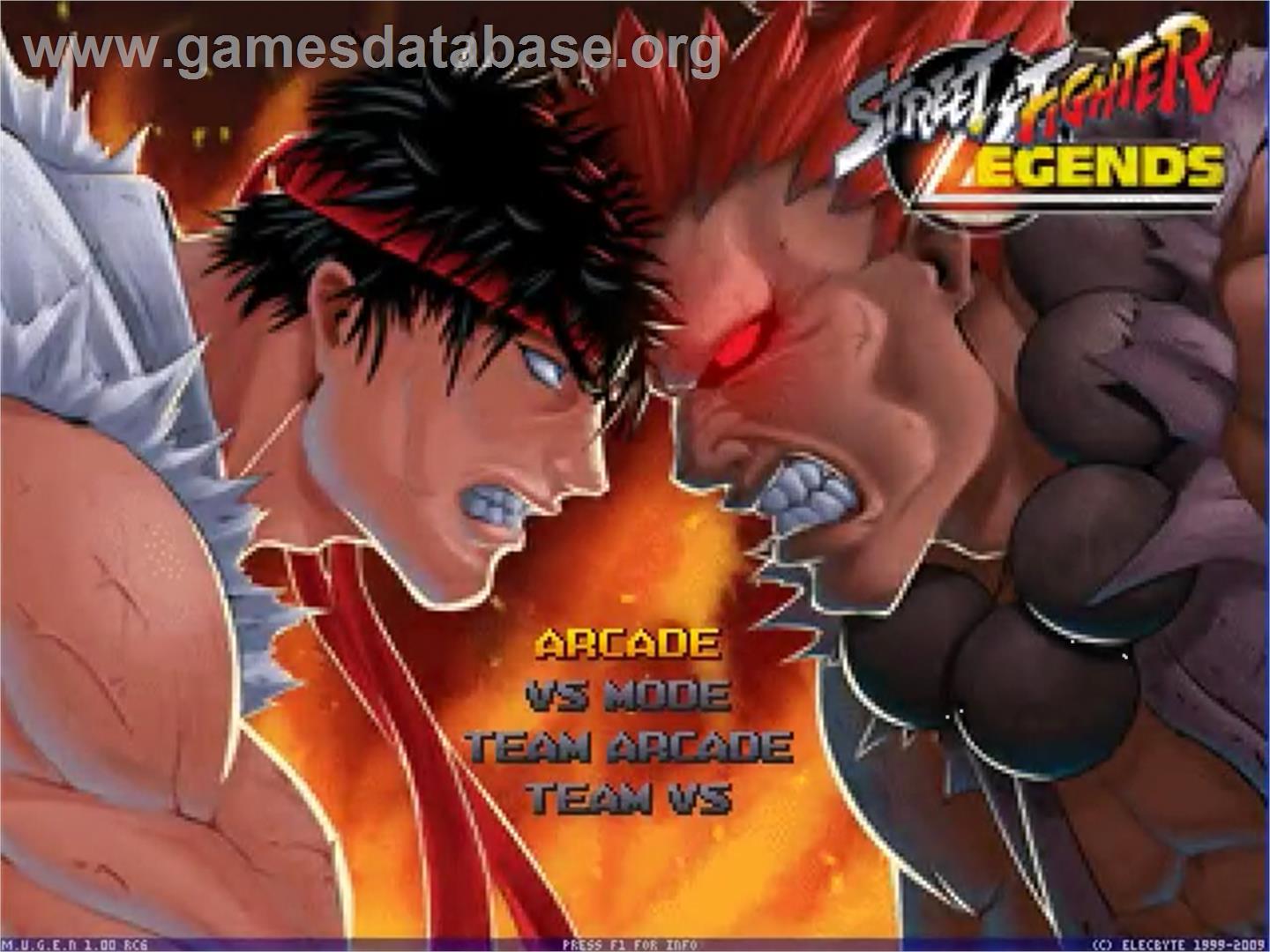 Street Fighter Legends - MUGEN - Artwork - Title Screen