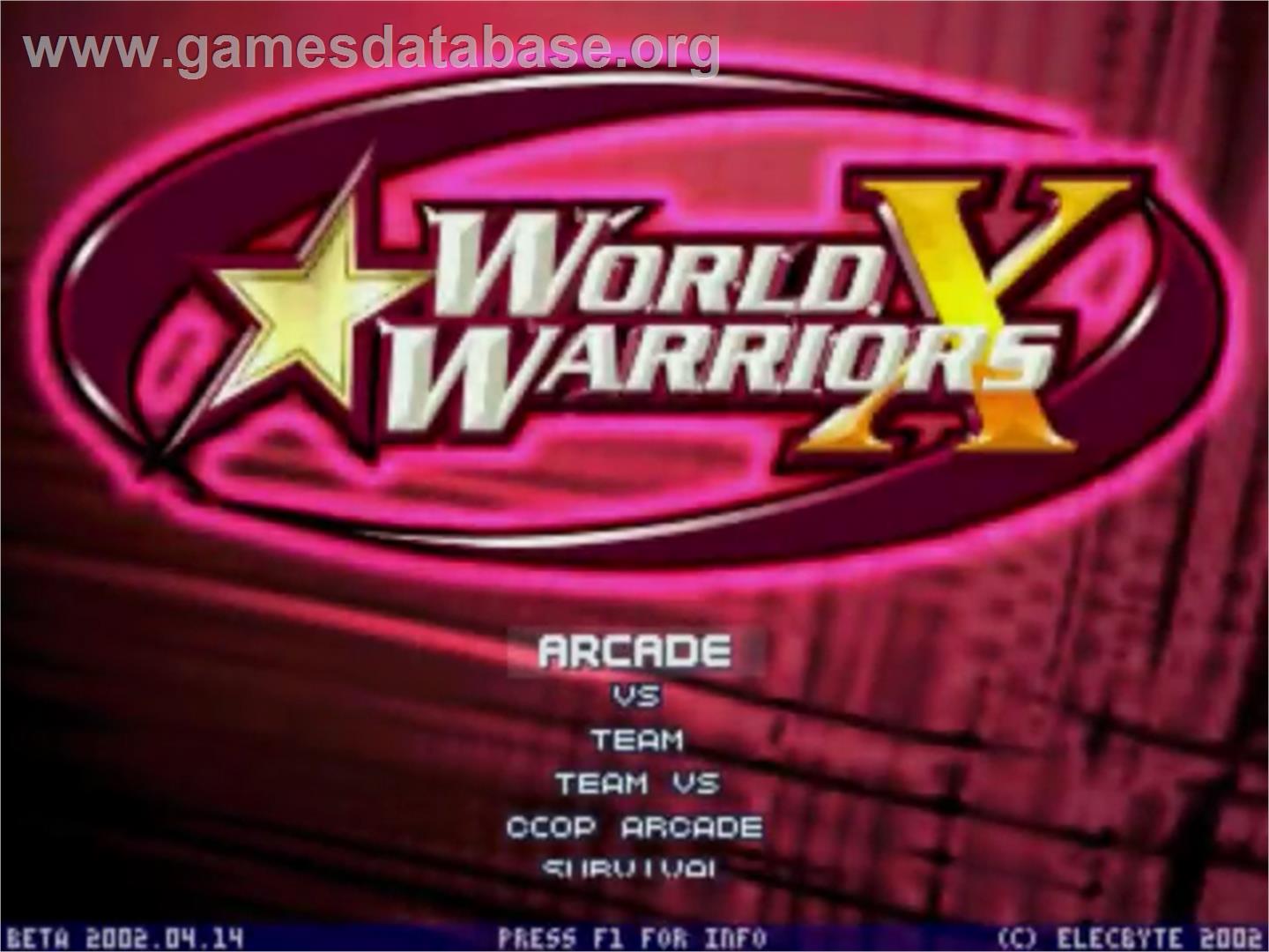 World Warriors X - MUGEN - Artwork - Title Screen