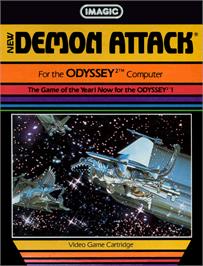 Box cover for Demon Attack on the Magnavox Odyssey 2.