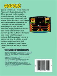 Box back cover for Popeye on the Magnavox Odyssey 2.
