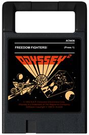 Cartridge artwork for Freedom Fighters on the Magnavox Odyssey 2.