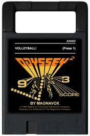 Cartridge artwork for Volleyball! on the Magnavox Odyssey 2.