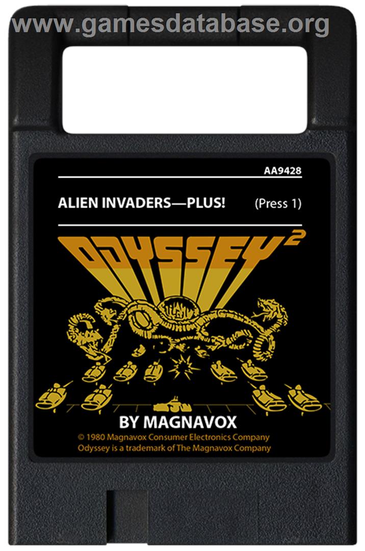 Alien Invaders - Plus - Magnavox Odyssey 2 - Artwork - Cartridge