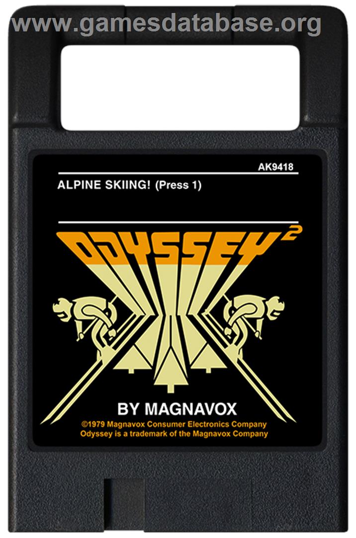 Alpine Skiiing - Magnavox Odyssey 2 - Artwork - Cartridge