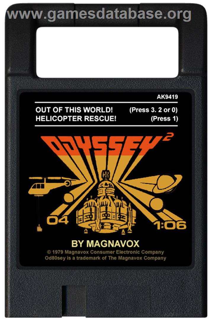 Helicopter Rescue - Magnavox Odyssey 2 - Artwork - Cartridge