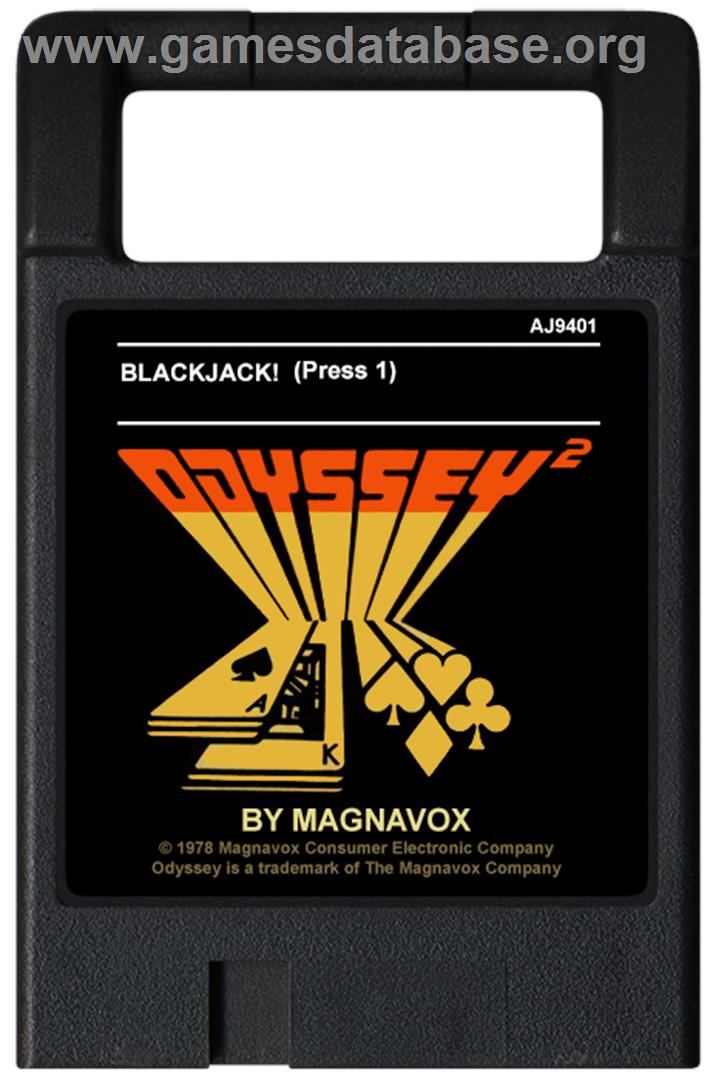 Las Vegas Blackjack - Magnavox Odyssey 2 - Artwork - Cartridge
