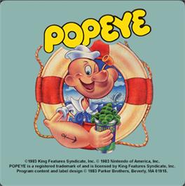 Top of cartridge artwork for Popeye on the Magnavox Odyssey 2.