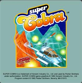 Top of cartridge artwork for Super Cobra on the Magnavox Odyssey 2.