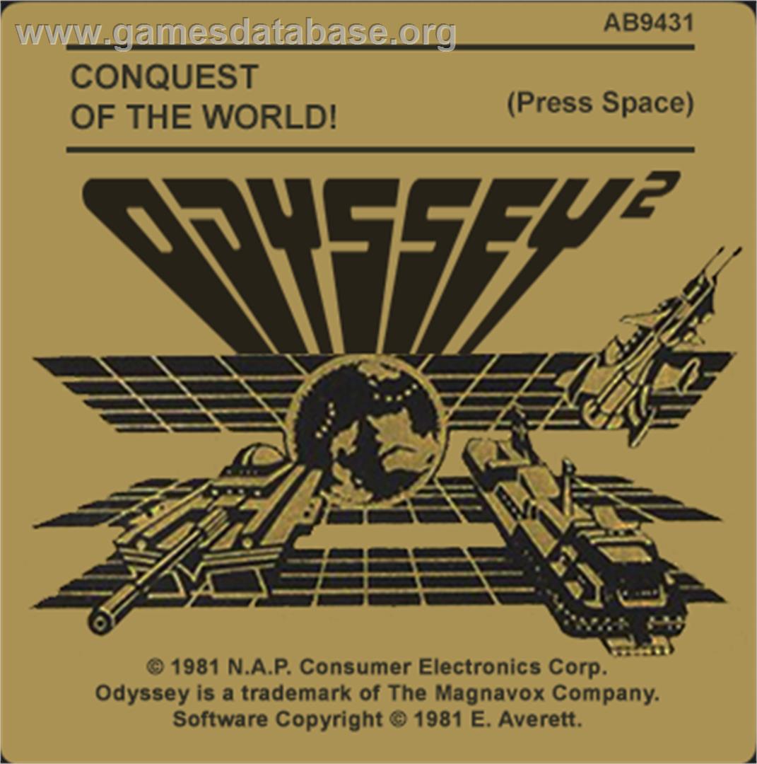 Conquest of the World - Magnavox Odyssey 2 - Artwork - Cartridge Top