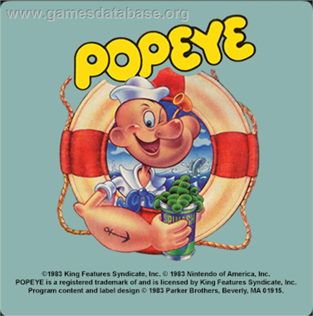 Popeye - Magnavox Odyssey 2 - Artwork - Cartridge Top