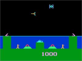 In game image of Atlantis on the Magnavox Odyssey 2.