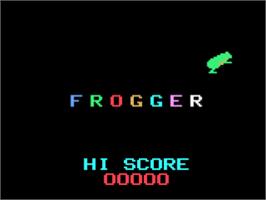 Title screen of Frogger on the Magnavox Odyssey 2.