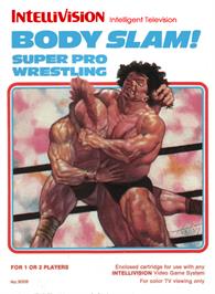 Box cover for Body Slam: Super Pro Wrestling on the Mattel Intellivision.