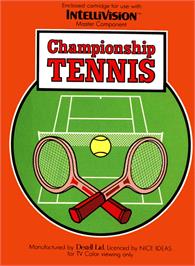 Box cover for Championship Tennis on the Mattel Intellivision.