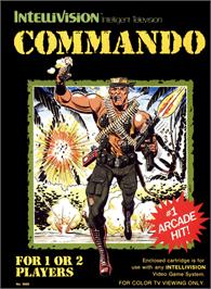 Box cover for Commando on the Mattel Intellivision.