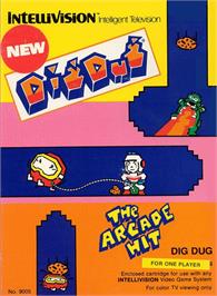 Box cover for Dig Dug on the Mattel Intellivision.