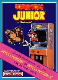 Box cover for Donkey Kong Junior on the Mattel Intellivision.