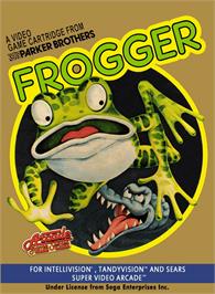 Box cover for Frogger on the Mattel Intellivision.