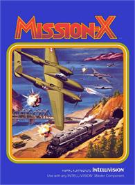 Box cover for Mission-X on the Mattel Intellivision.