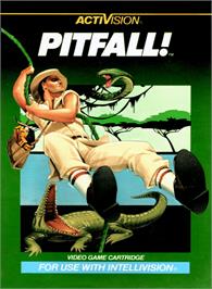 Box cover for Pitfall on the Mattel Intellivision.