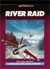 Box cover for River Raid on the Mattel Intellivision.