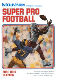 Box cover for Super Pro Football on the Mattel Intellivision.