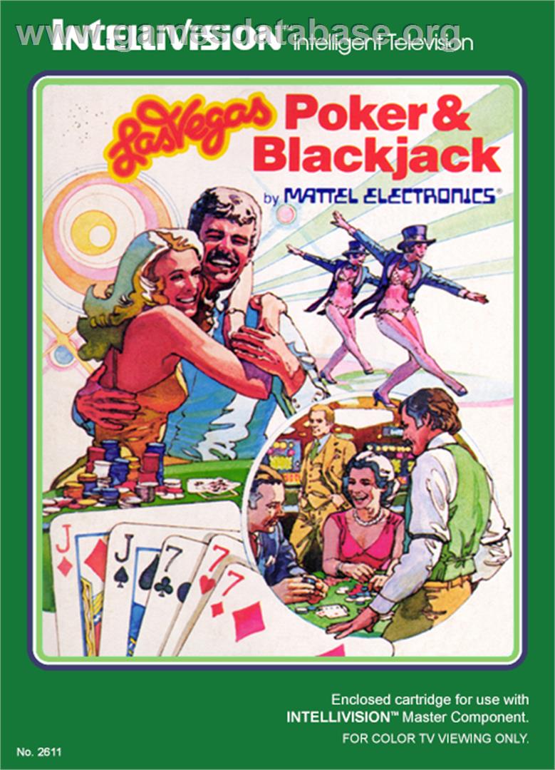 Las Vegas Blackjack and Poker - Mattel Intellivision - Artwork - Box
