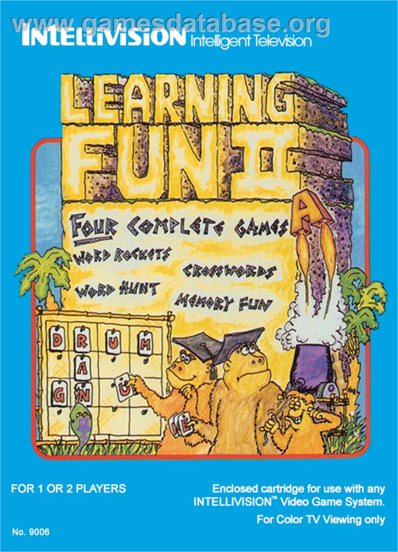Learning Fun II: Word Wizard Memory Fun - Mattel Intellivision - Artwork - Box