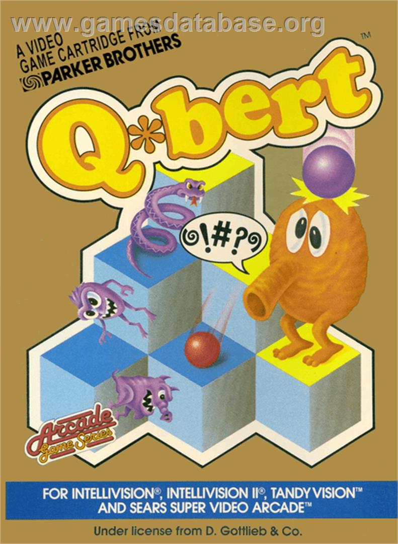 Q*bert - Mattel Intellivision - Artwork - Box