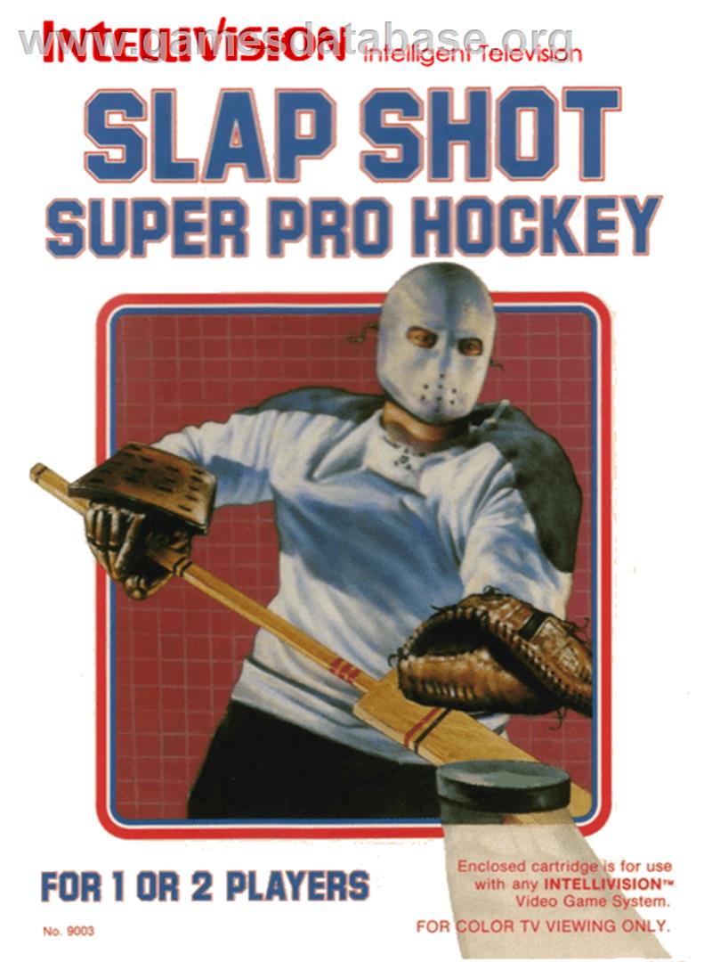 Slap Shot: Super Pro Hockey - Mattel Intellivision - Artwork - Box
