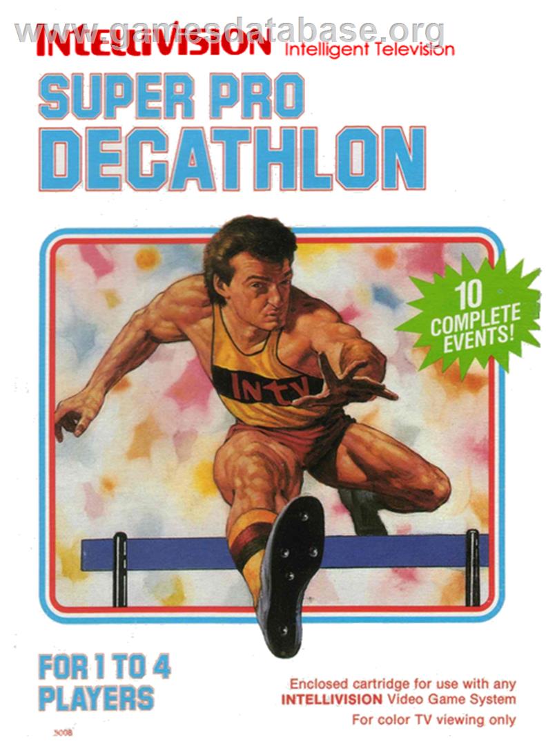 Super Pro Decathlon - Mattel Intellivision - Artwork - Box