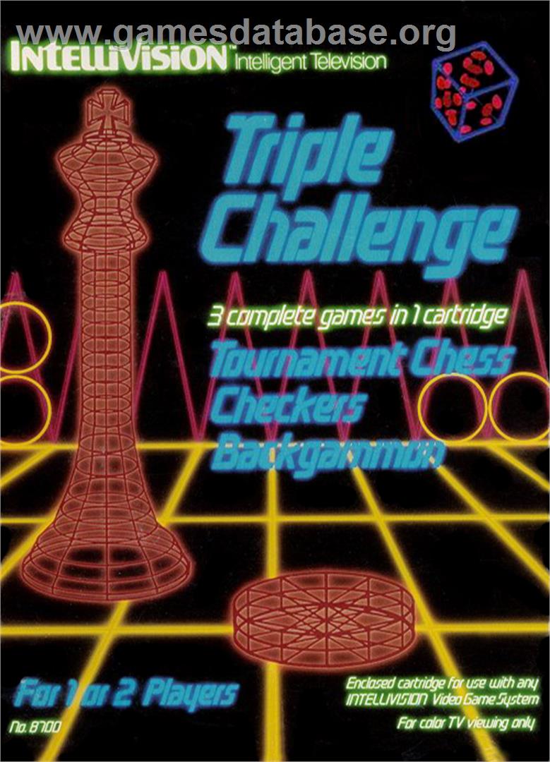 Triple Challenge - Mattel Intellivision - Artwork - Box