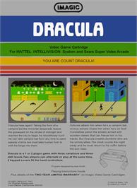 Box back cover for Dracula on the Mattel Intellivision.
