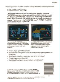 Box back cover for Kool-Aid Man on the Mattel Intellivision.