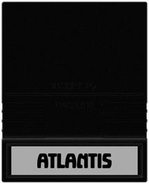 Cartridge artwork for Atlantis on the Mattel Intellivision.