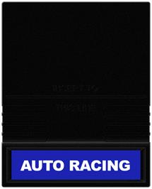 Cartridge artwork for Auto Racing on the Mattel Intellivision.