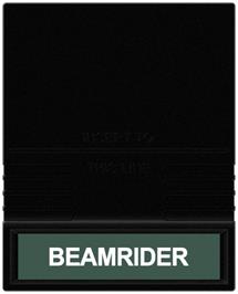 Cartridge artwork for Beamrider on the Mattel Intellivision.