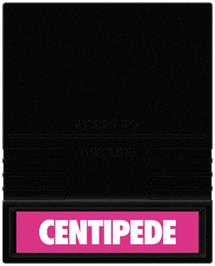 Cartridge artwork for Centipede on the Mattel Intellivision.