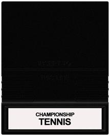 Cartridge artwork for Championship Tennis on the Mattel Intellivision.