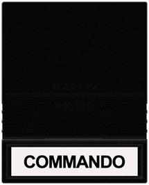 Cartridge artwork for Commando on the Mattel Intellivision.