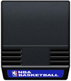 Cartridge artwork for NBA Basketball on the Mattel Intellivision.